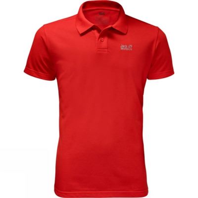 Polo Jack Wolfskin Pique Hombre Rojas - Chile GJZ580261